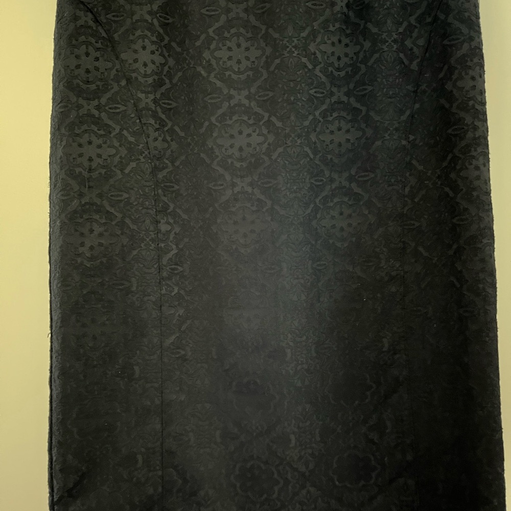 Monsoon brocade Black pencil skirt